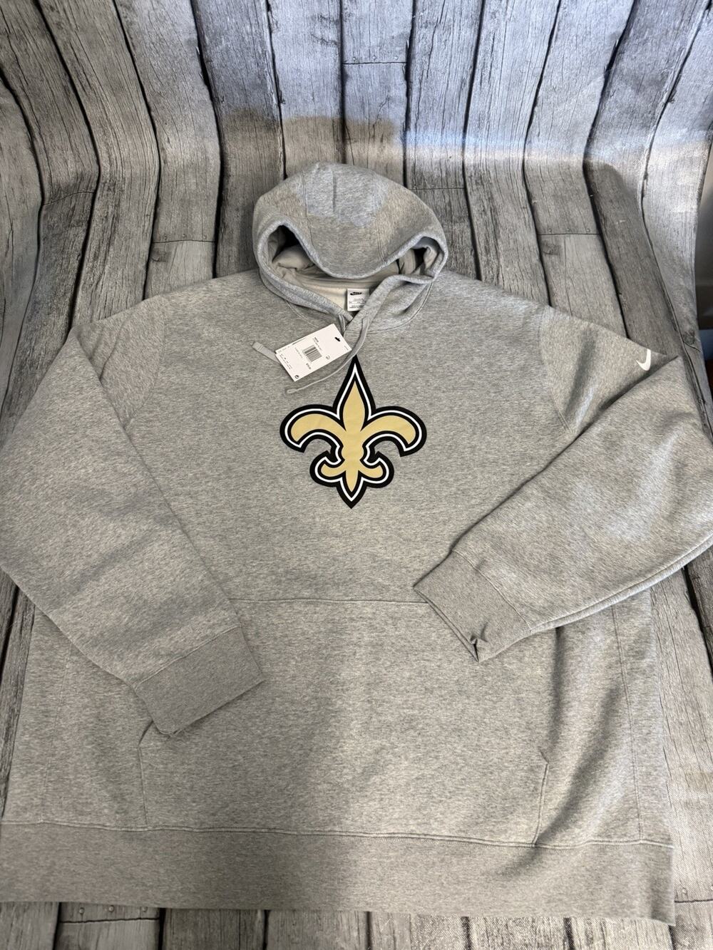 NWT Men’s Nike New Orleans Saints Hoodie Grey 3X Tall 3XLT Nola NFL